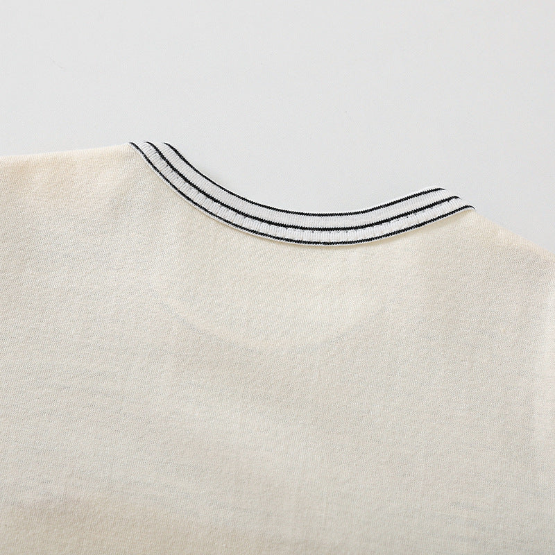 Cartoon Bear Short Sleeve Romper