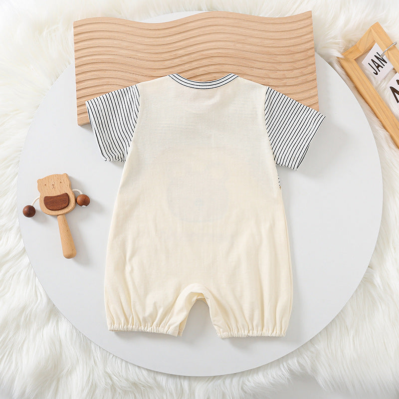 Cartoon Bear Short Sleeve Romper