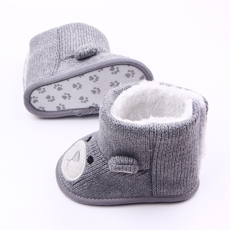 Winter knitted baby/toddler shoes