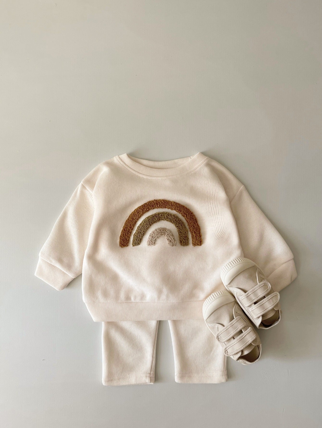 New-born Embroidered Long Sleeve Two-piece Set