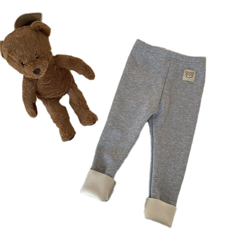 Baby Unisex Fleece-lined Fashionable Leggings