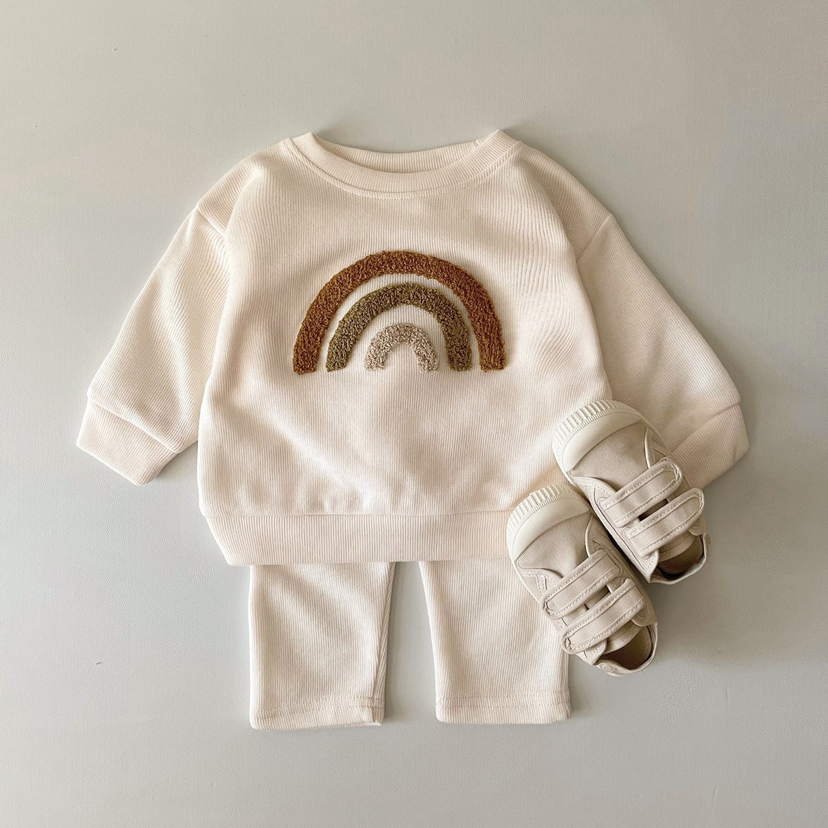 New-born Embroidered Long Sleeve Two-piece Set