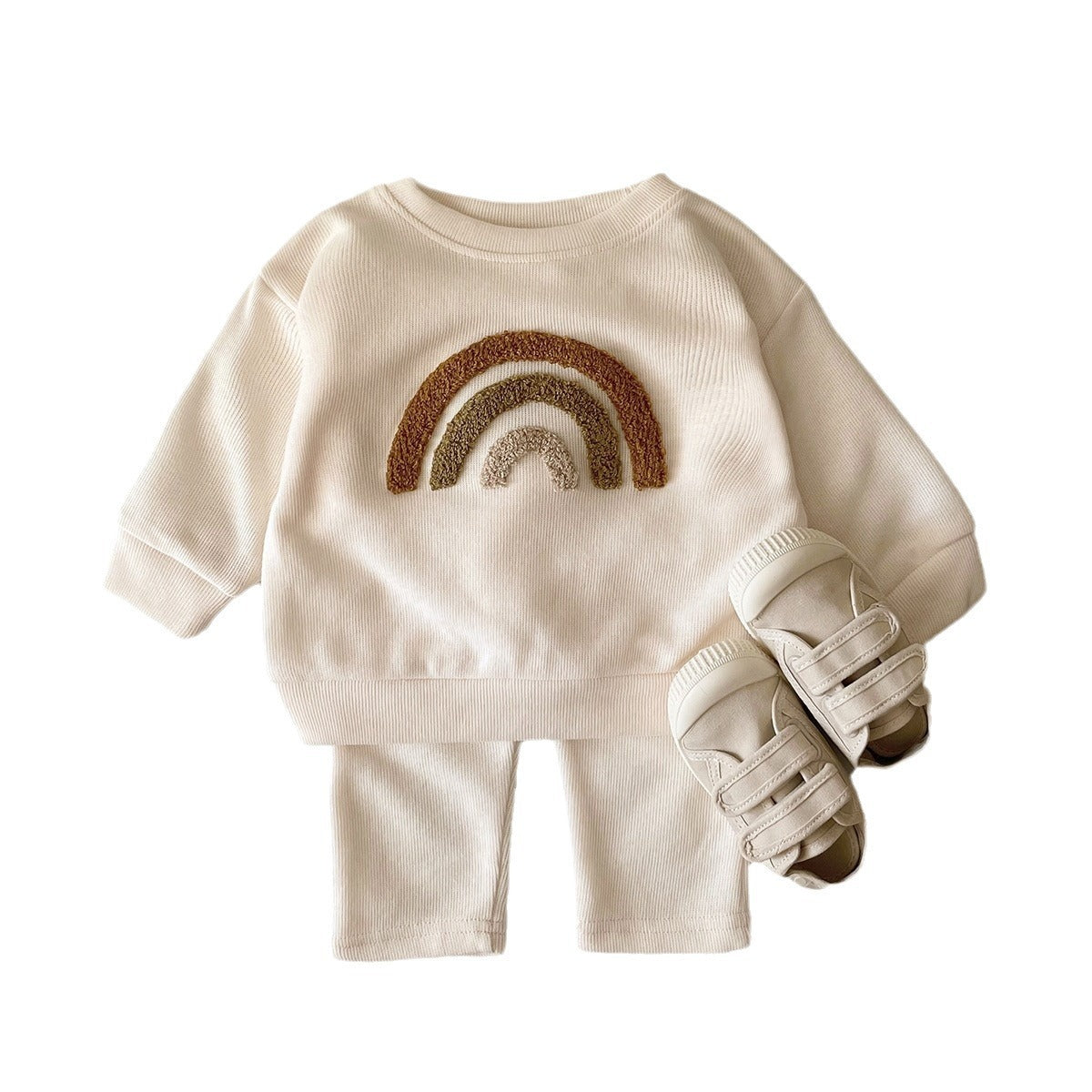 New-born Embroidered Long Sleeve Two-piece Set